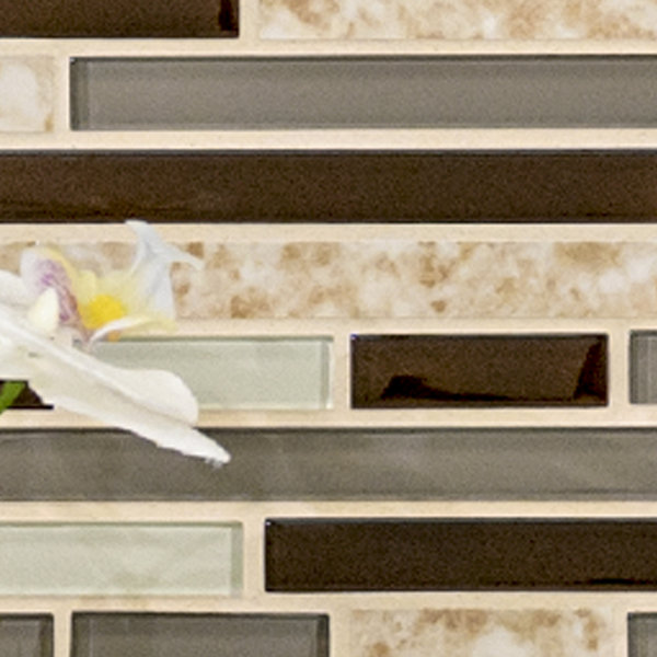 MSI Amalfi Cafe Interlocking Pattern Random Sized Glass/Stone Mosaic